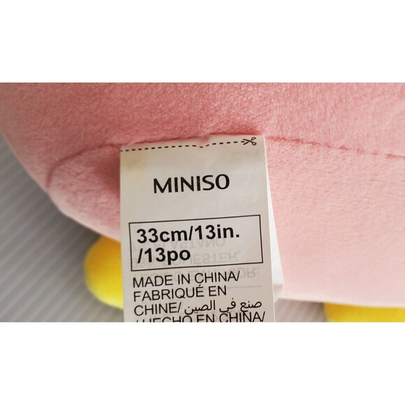Rare Miniso Life Pink Penguin W/ Doughnut Plush 13” Kawaii Pendy Stuffed Animal - Picture 9 of 11